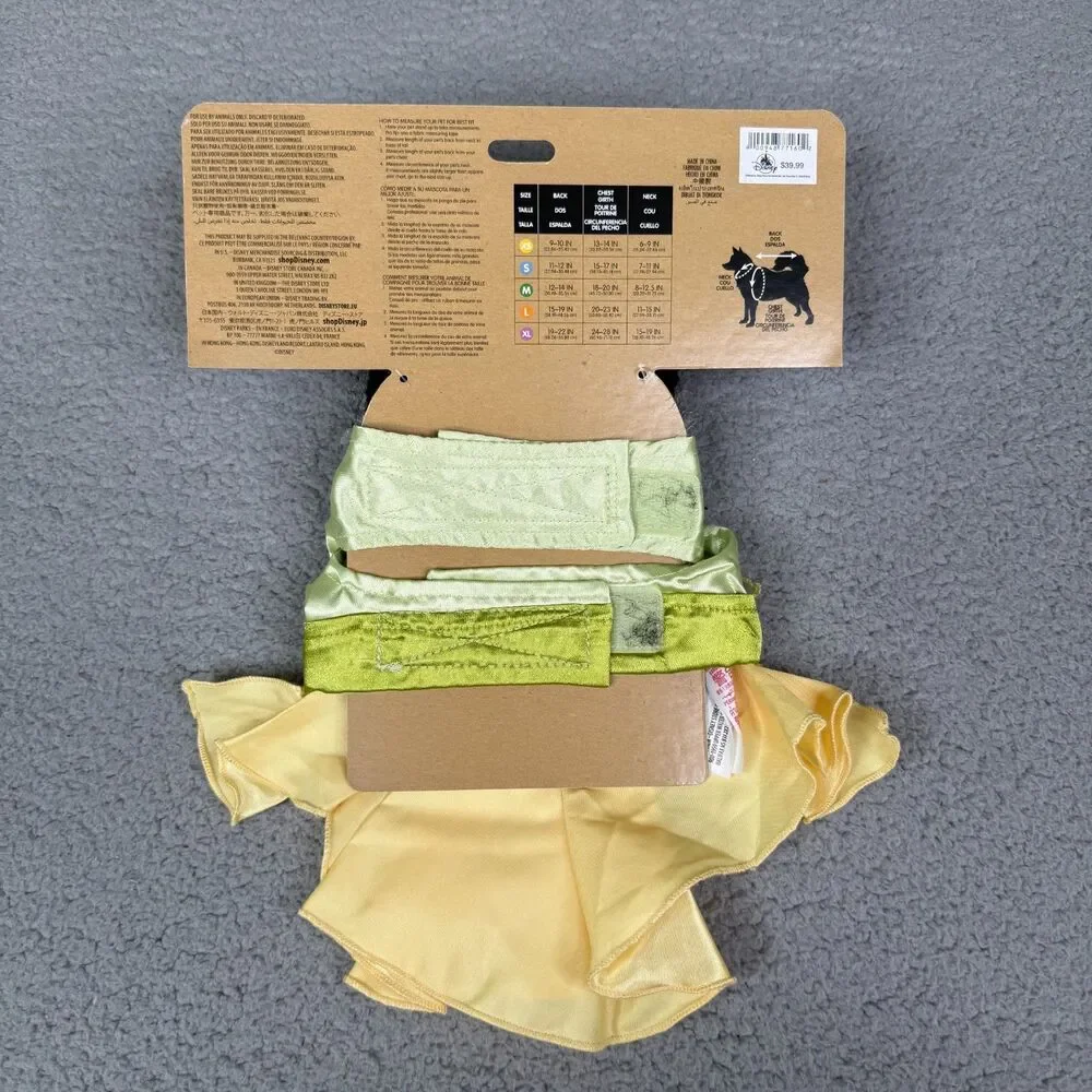 Disney‎ Tails Dog Costume Princess Tiana XS Dress Wig Pet Halloween Outfit NWT